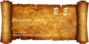 Reisner Edit névjegykártya